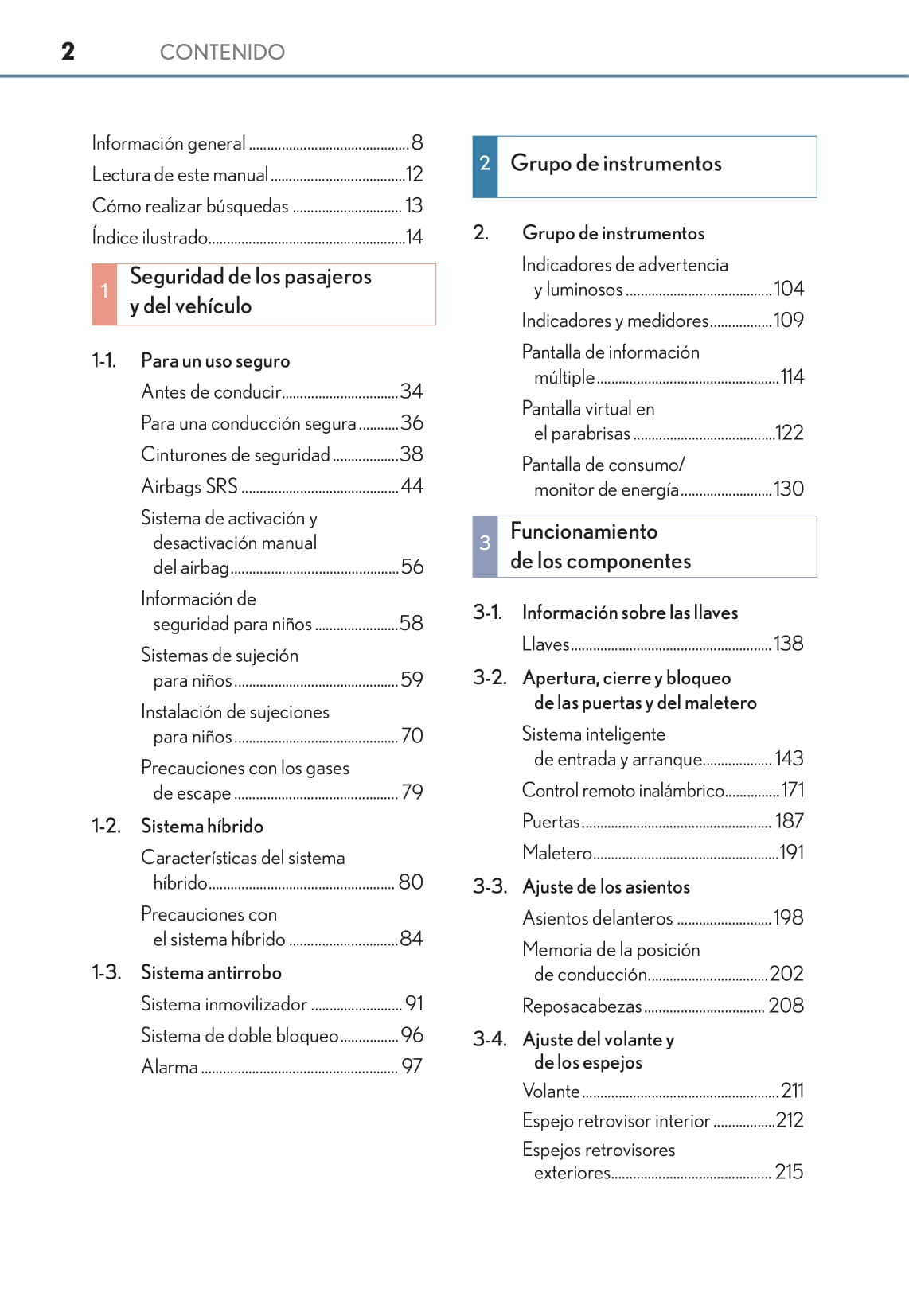 2014-2015 Lexus GS 300h/GS 450h Owner's Manual | Spanish