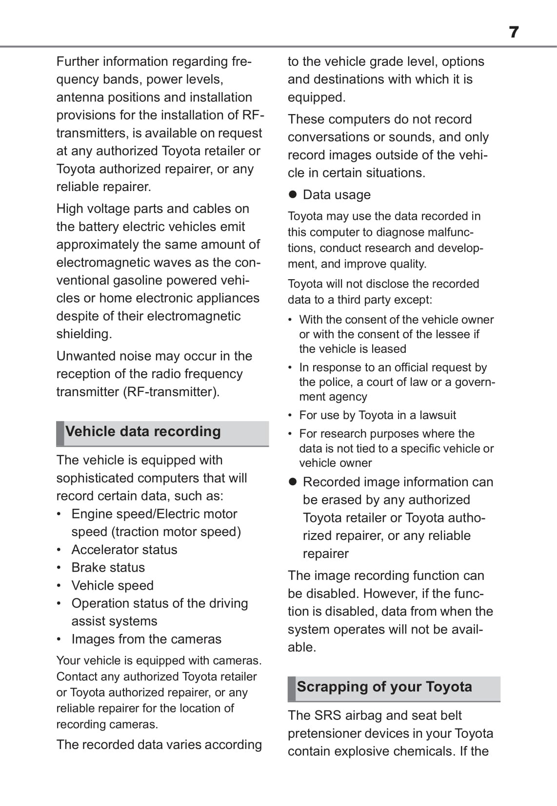 2022 Toyota bZ4X Owner's Manual | English