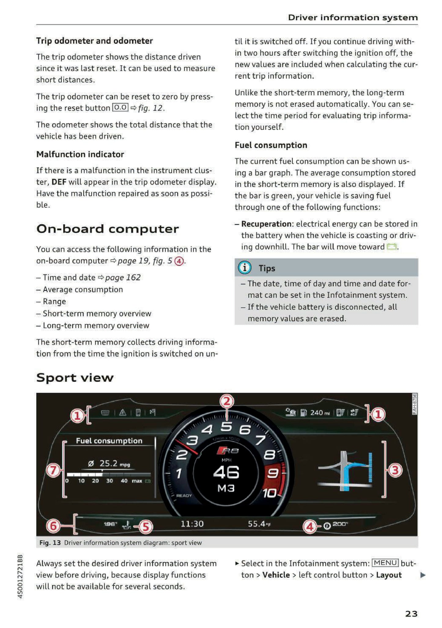 2016-2019 Audi R8 Bedienungsanleitung | Englisch