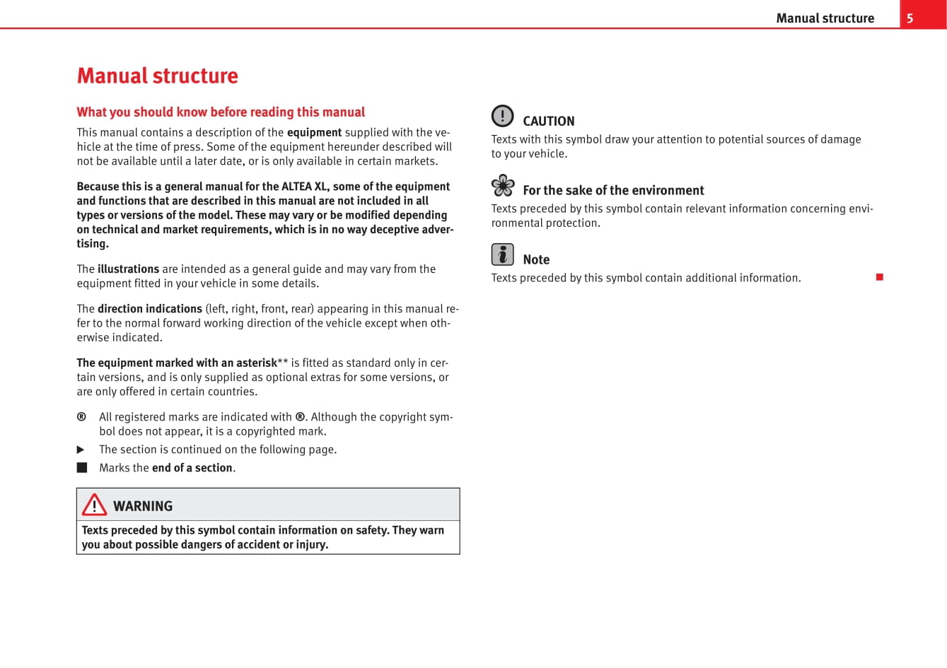 2013-2014 Seat Altea XL Owner's Manual | English