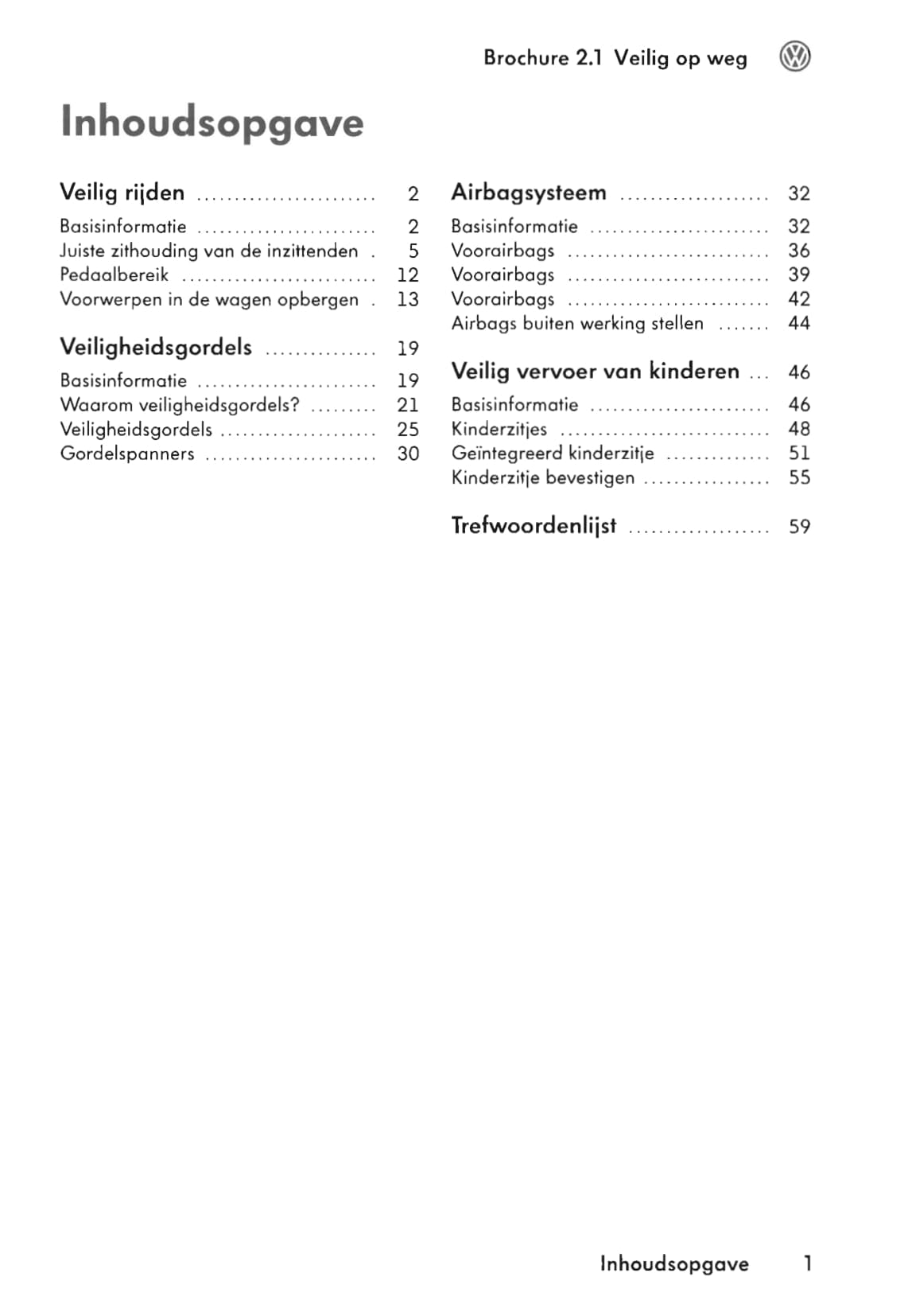 2003-2009 Volkswagen Multivan/Transporter Owner's Manual | Dutch