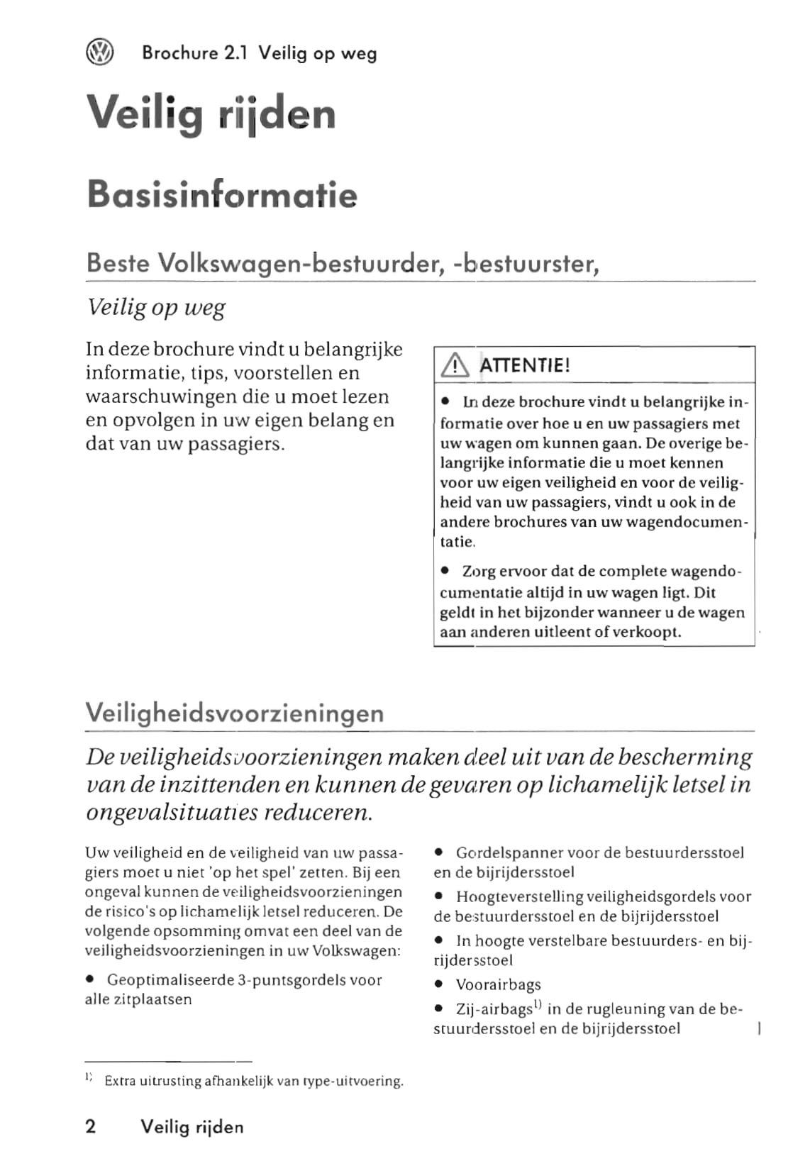 2003-2009 Volkswagen Multivan/Transporter Owner's Manual | Dutch