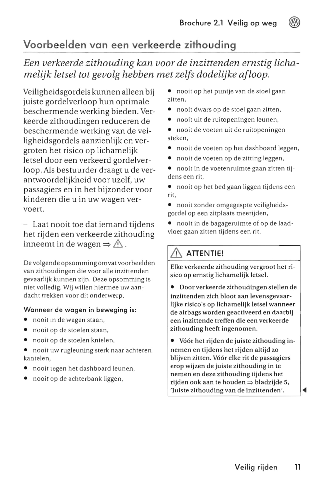 2003-2009 Volkswagen Multivan/Transporter Owner's Manual | Dutch