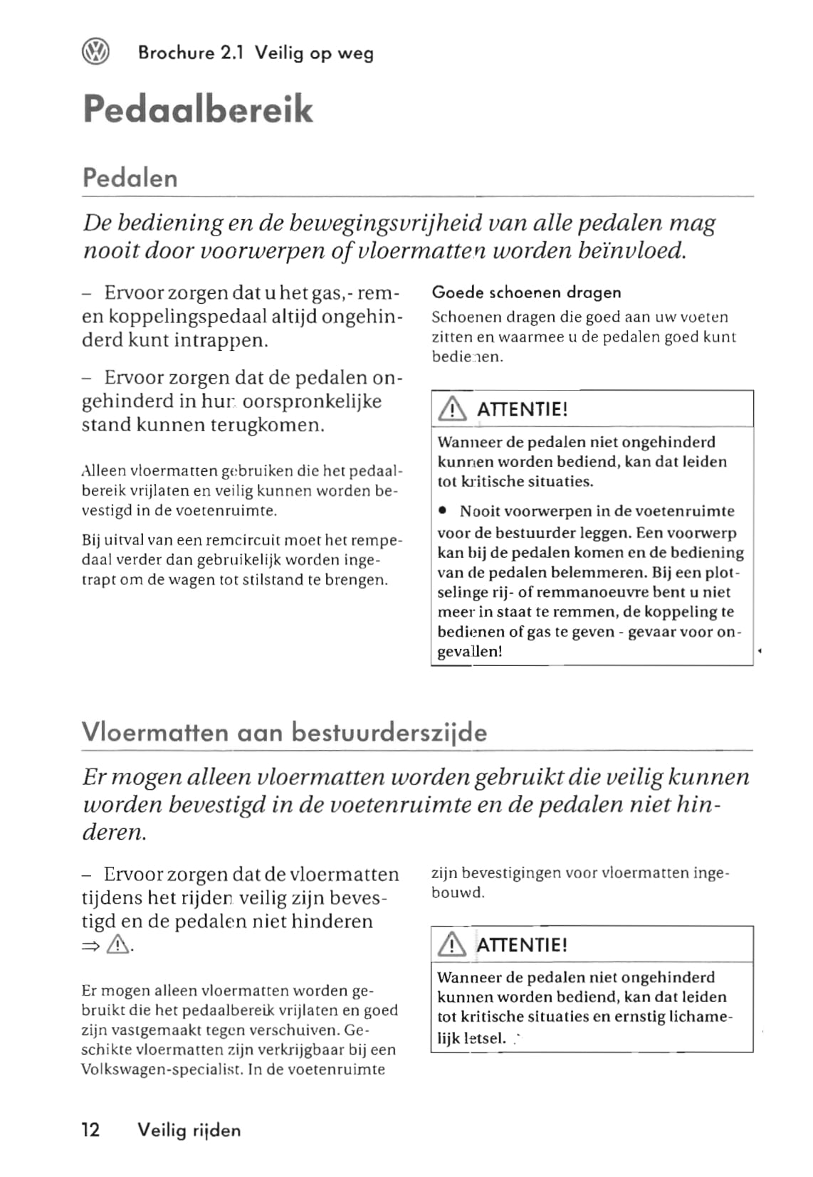 2003-2009 Volkswagen Multivan/Transporter Owner's Manual | Dutch