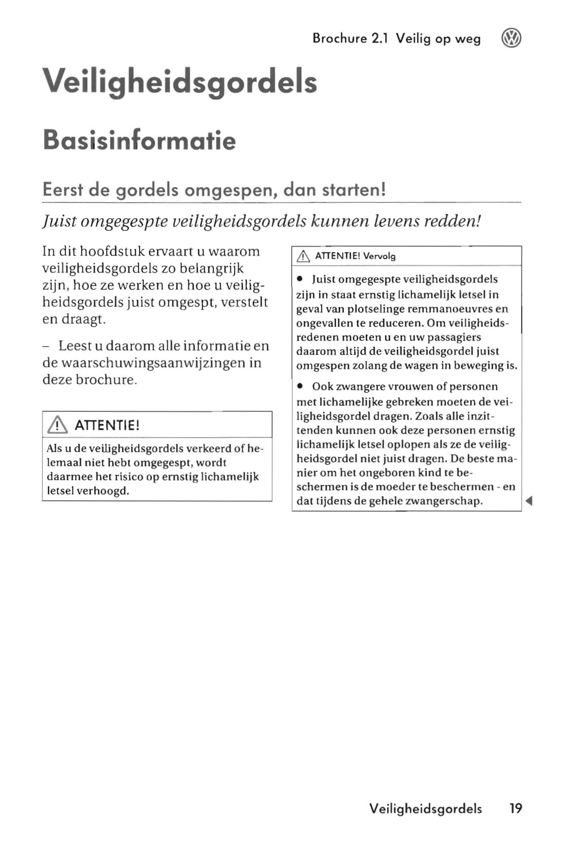 2003-2009 Volkswagen Multivan/Transporter Owner's Manual | Dutch