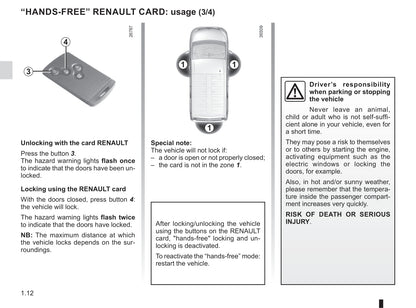 2019-2020 Renault Trafic Owner's Manual | English