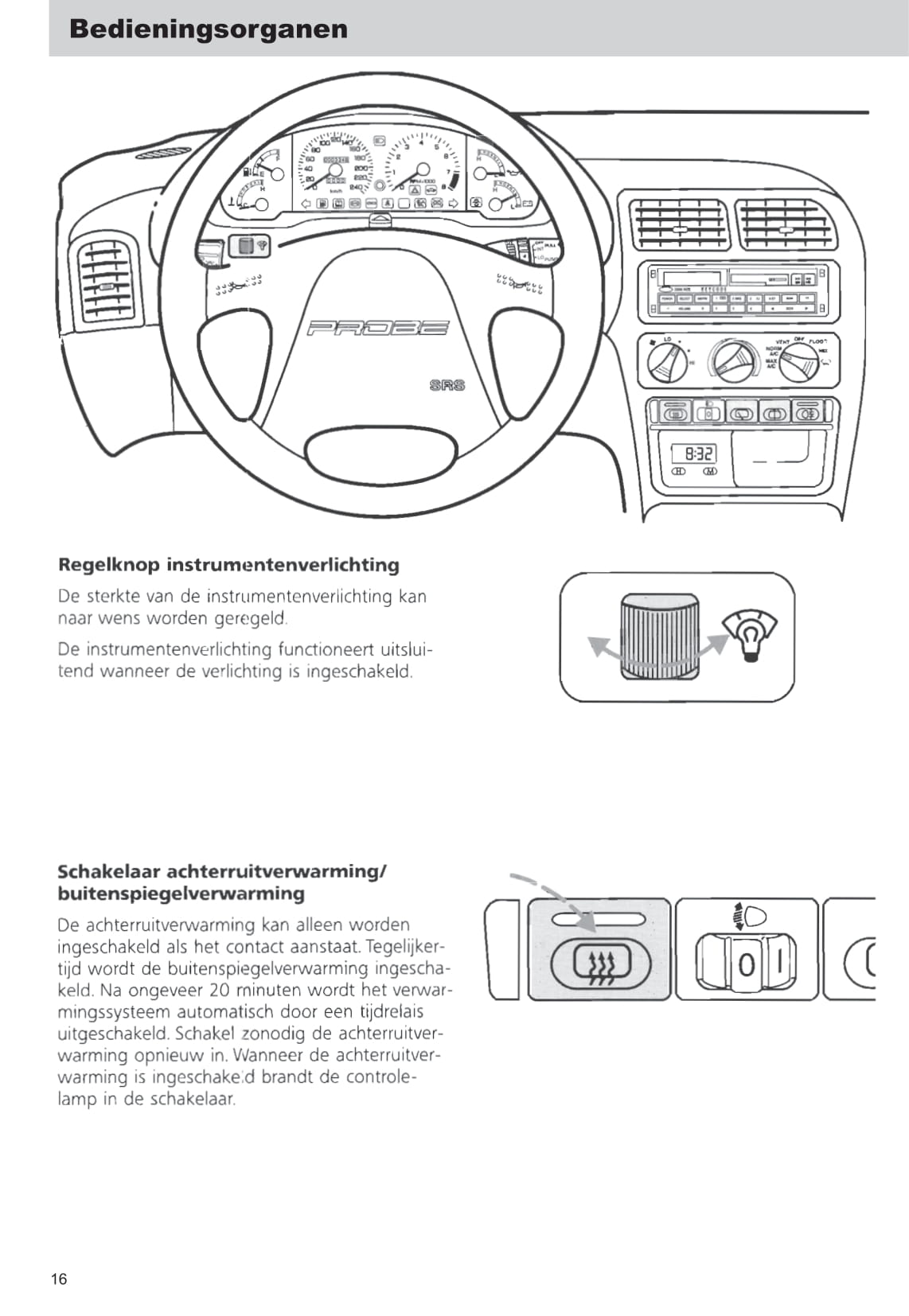 1993-1997 Ford Probe Owner's Manual | Dutch