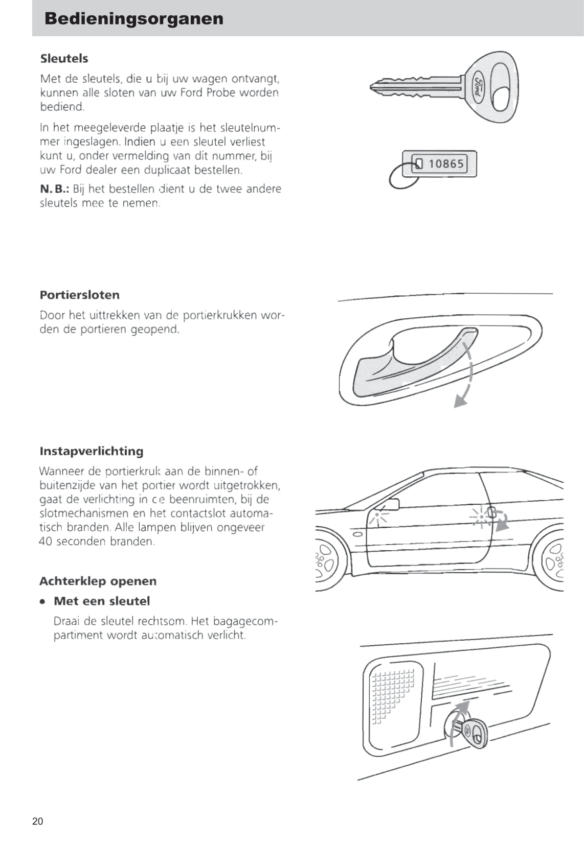 1993-1997 Ford Probe Owner's Manual | Dutch