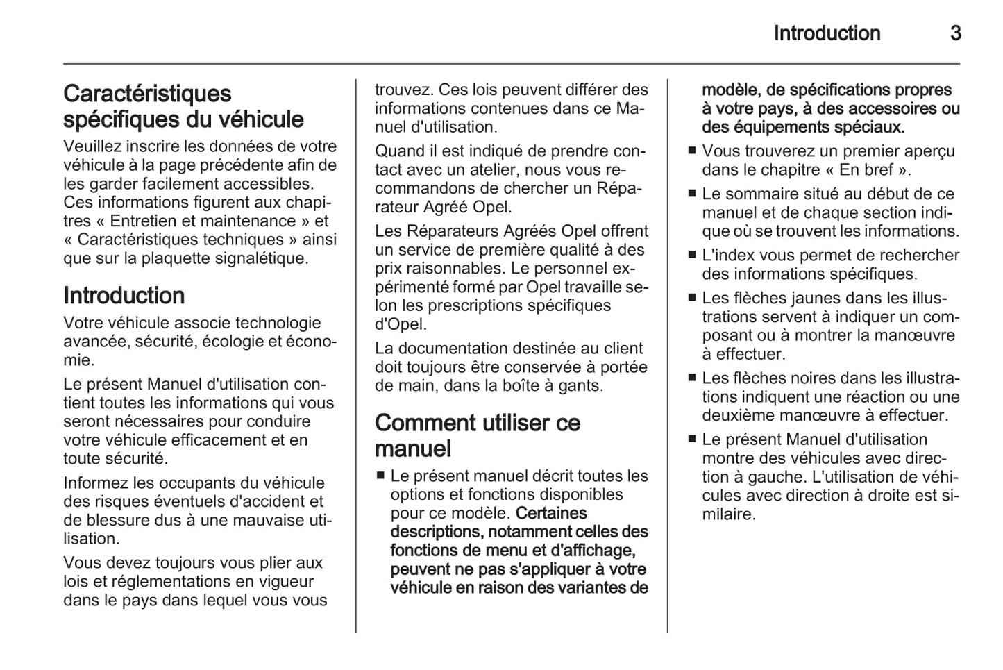 2010-2011 Opel Zafira Owner's Manual | French