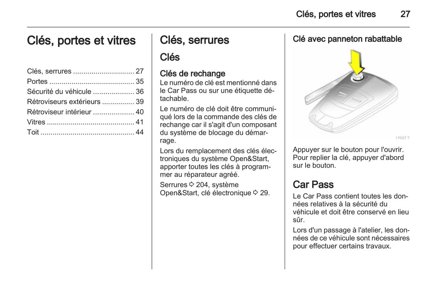 2010-2011 Opel Zafira Owner's Manual | French