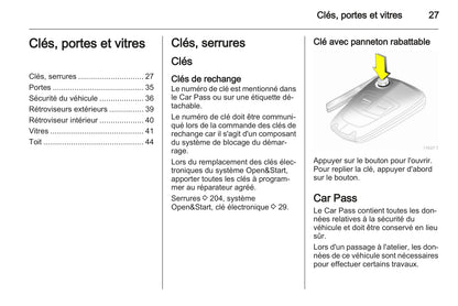 2010-2011 Opel Zafira Owner's Manual | French