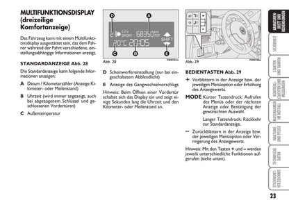 2010-2011 Fiat Idea Owner's Manual | German