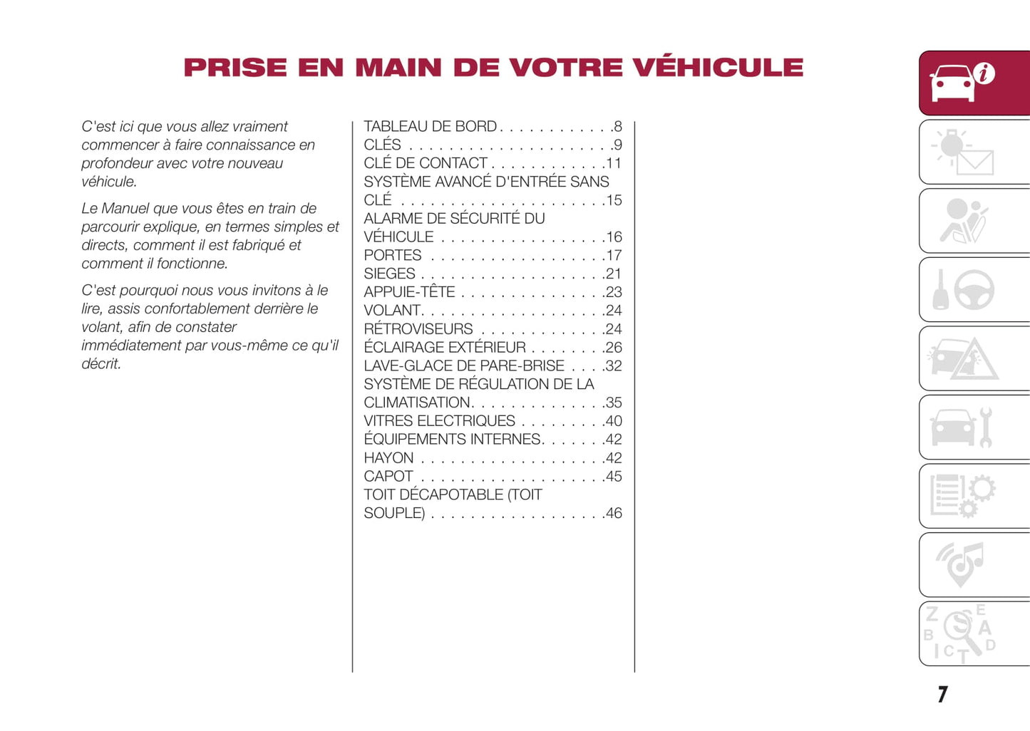 2018-2019 Fiat 124 Spider Bedienungsanleitung | Französisch