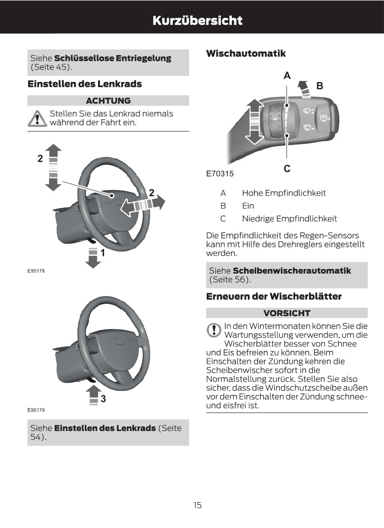 1997-2008 Ford Ka Bedienungsanleitung | Deutsch