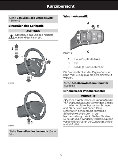 1997-2008 Ford Ka Bedienungsanleitung | Deutsch