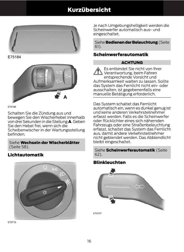 1997-2008 Ford Ka Bedienungsanleitung | Deutsch