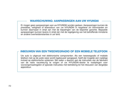 2016-2017 Hyundai Ioniq Electric Bedienungsanleitung | Niederländisch