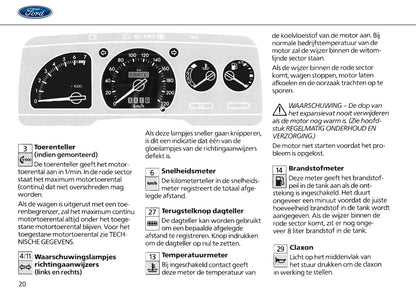 1986-1990 Ford Escort Bedienungsanleitung | Niederländisch