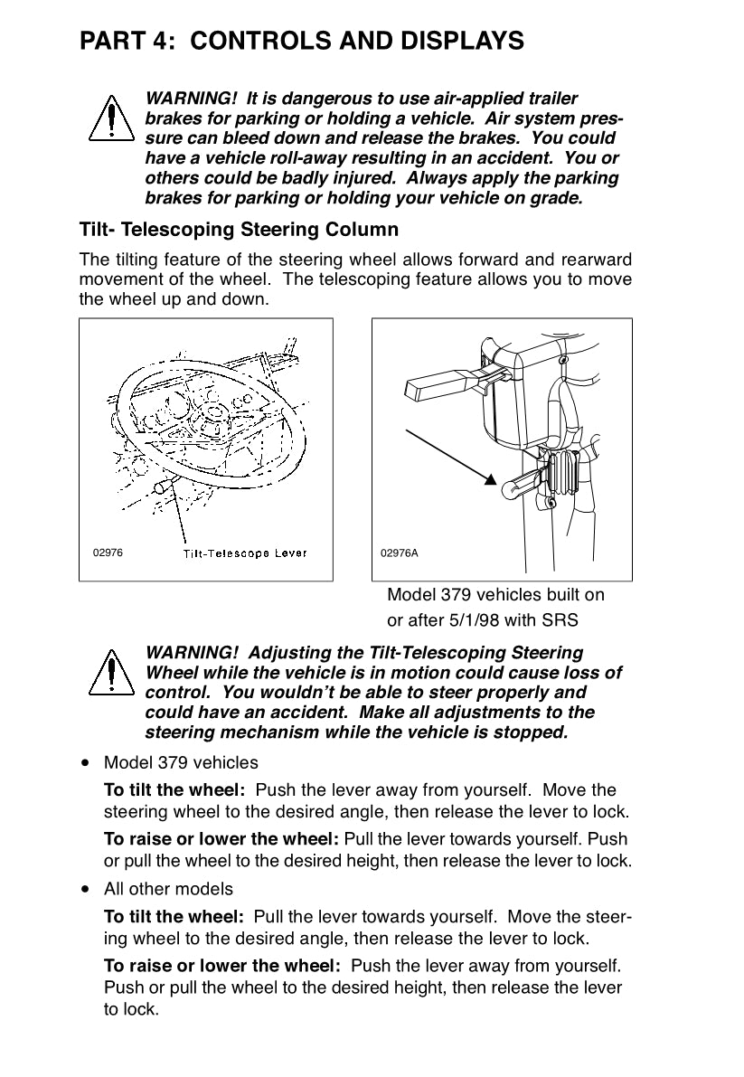 Peterbilt Operator's Owner's Manual