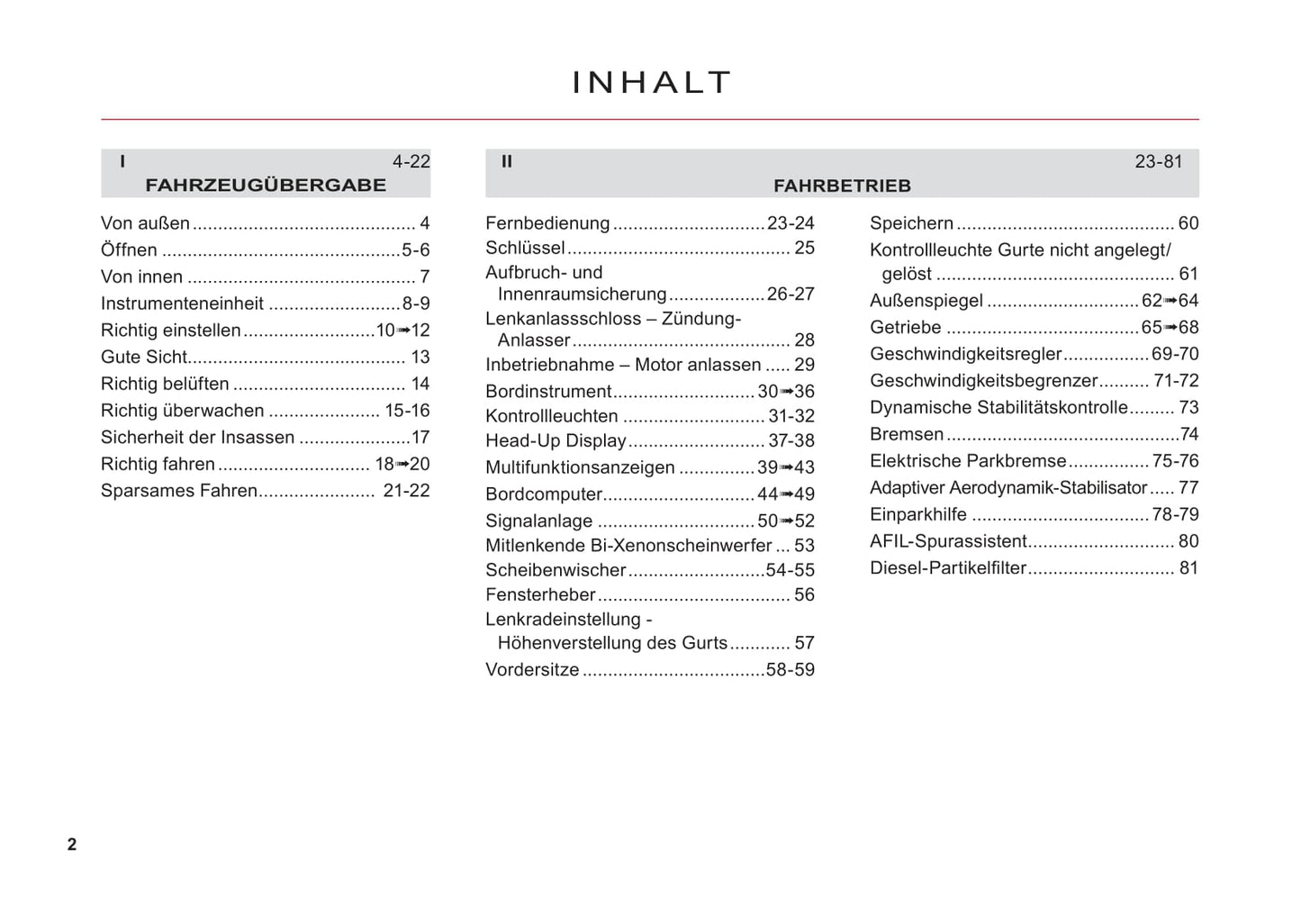 2011-2012 Citroën C6 Bedienungsanleitung | Deutsch