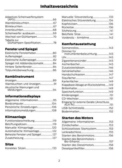 2011-2012 Ford Galaxy/S-Max Bedienungsanleitung | Deutsch