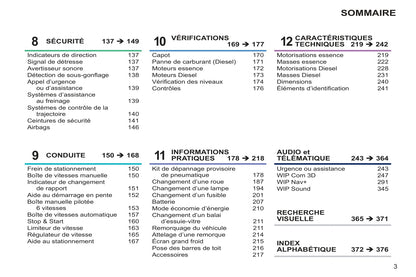 2012-2014 Peugeot 308 Owner's Manual | French