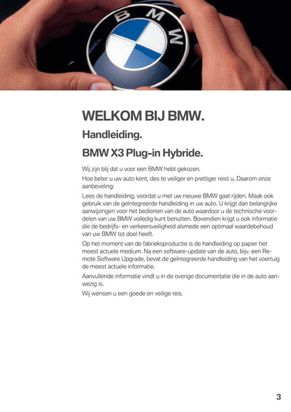 2020 BMW X3 Plug-in Hybrid Bedienungsanleitung | Niederländisch