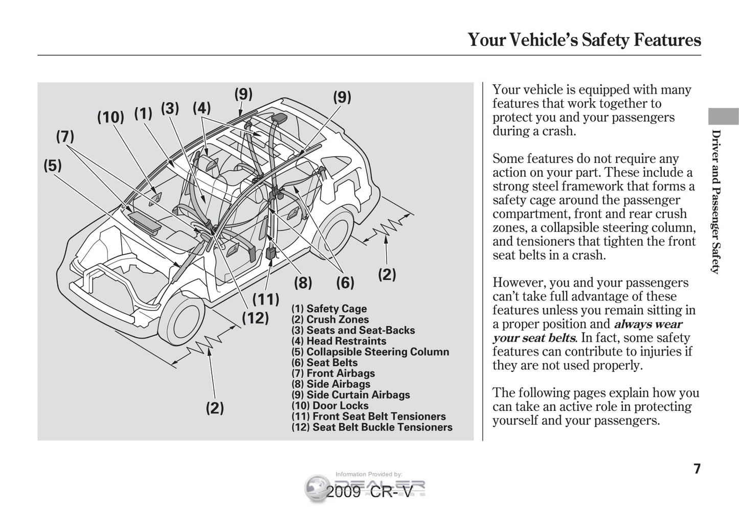 2009 Honda CR-V Bedienungsanleitung | Englisch
