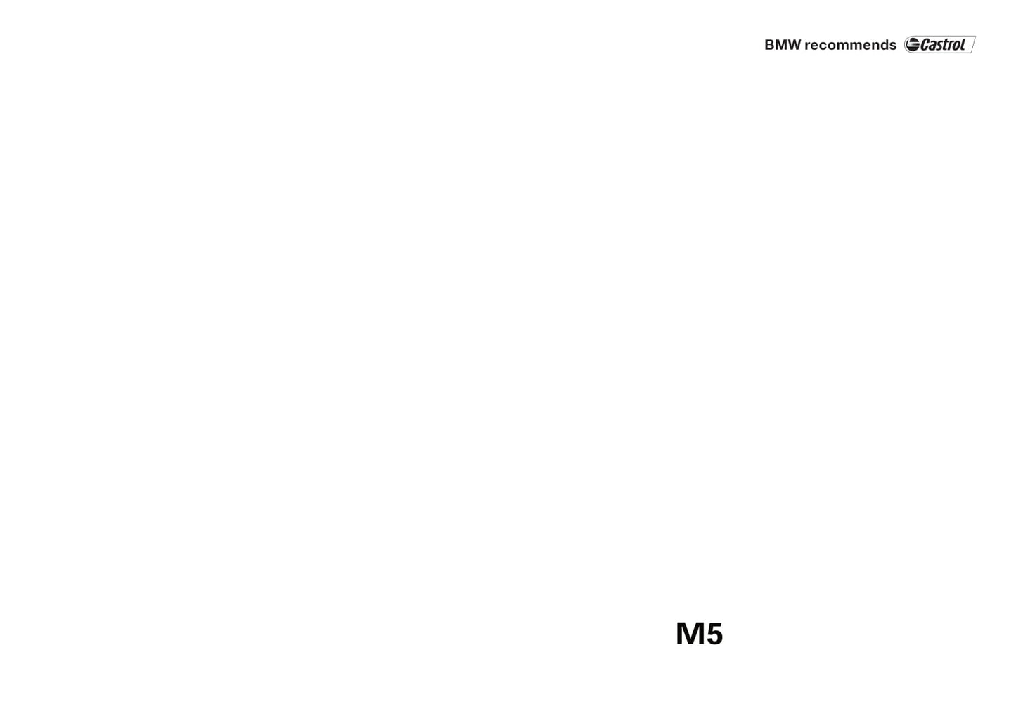 2002 BMW M5 Owner's Manual | English