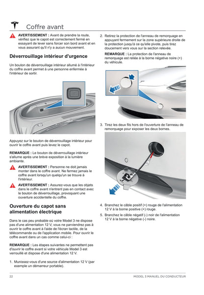 2020 Tesla Model 3 Bedienungsanleitung | Französisch