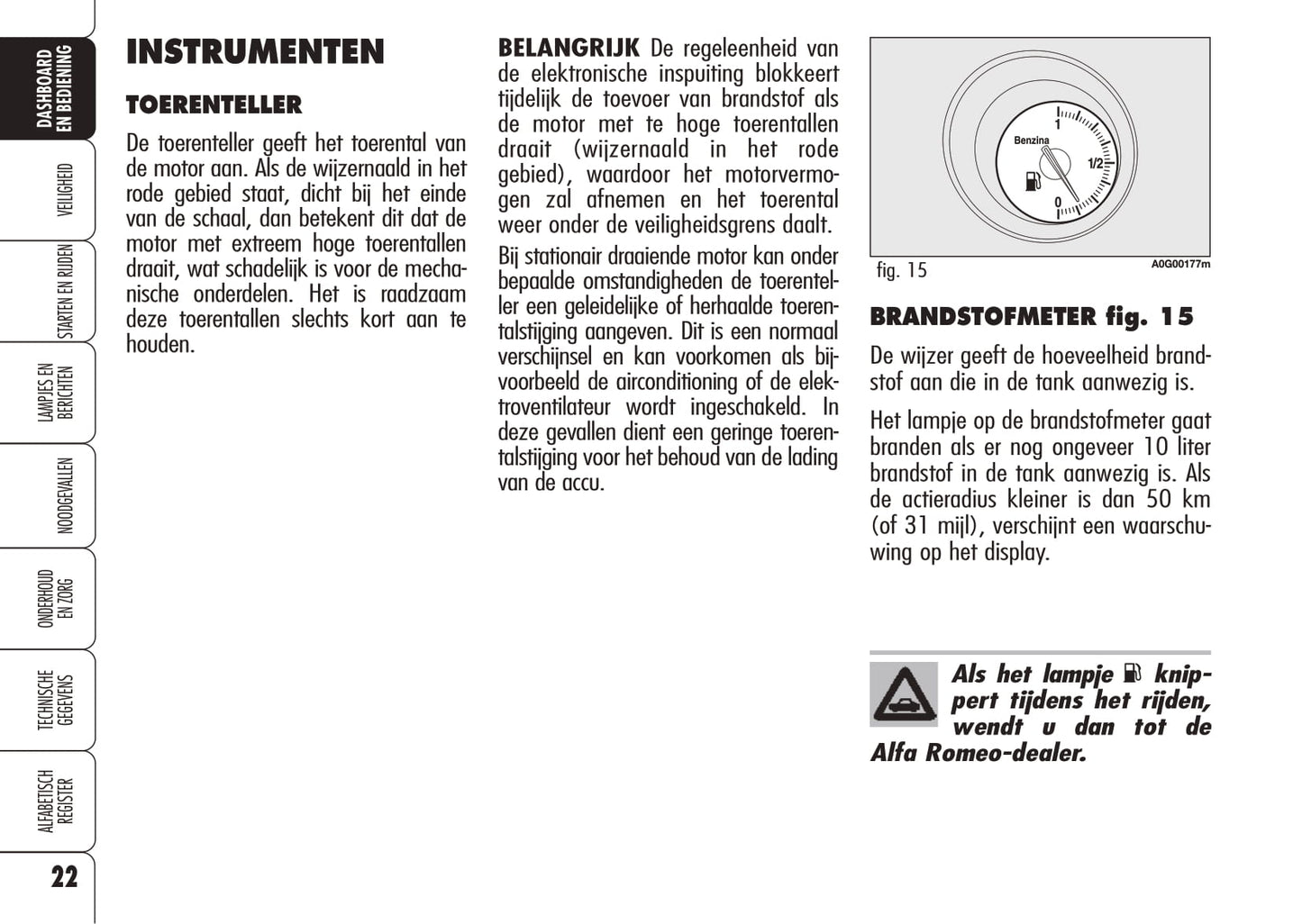 2006-2008 Alfa Romeo Spider Owner's Manual | Dutch