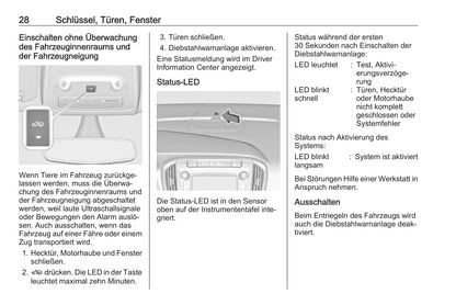 2017-2018 Opel Zafira/Zafira Tourer Owner's Manual | German