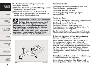 2016-2017 Fiat Fiorino Owner's Manual | German