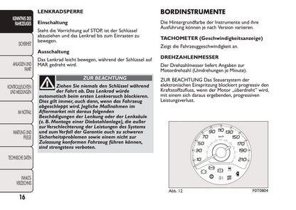 2016-2017 Fiat Fiorino Owner's Manual | German