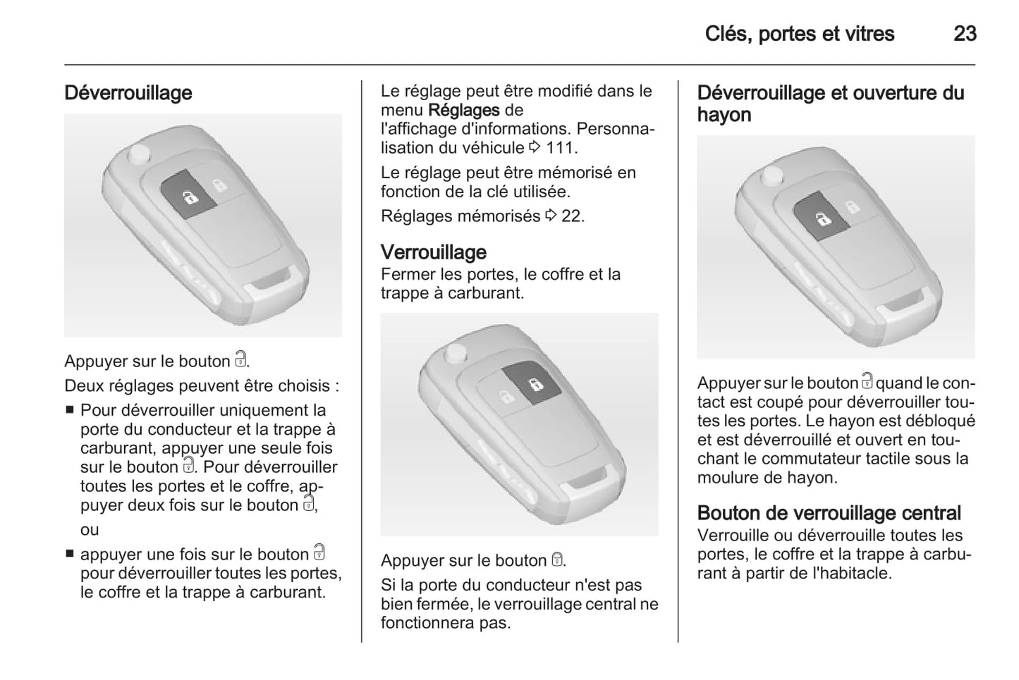 2012-2013 Opel Meriva Owner's Manual | French