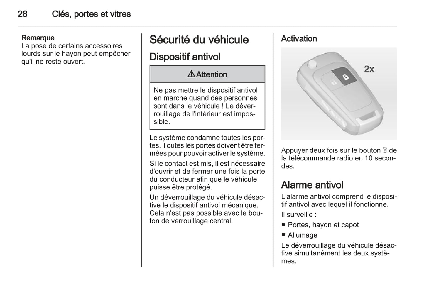 2012-2013 Opel Meriva Owner's Manual | French