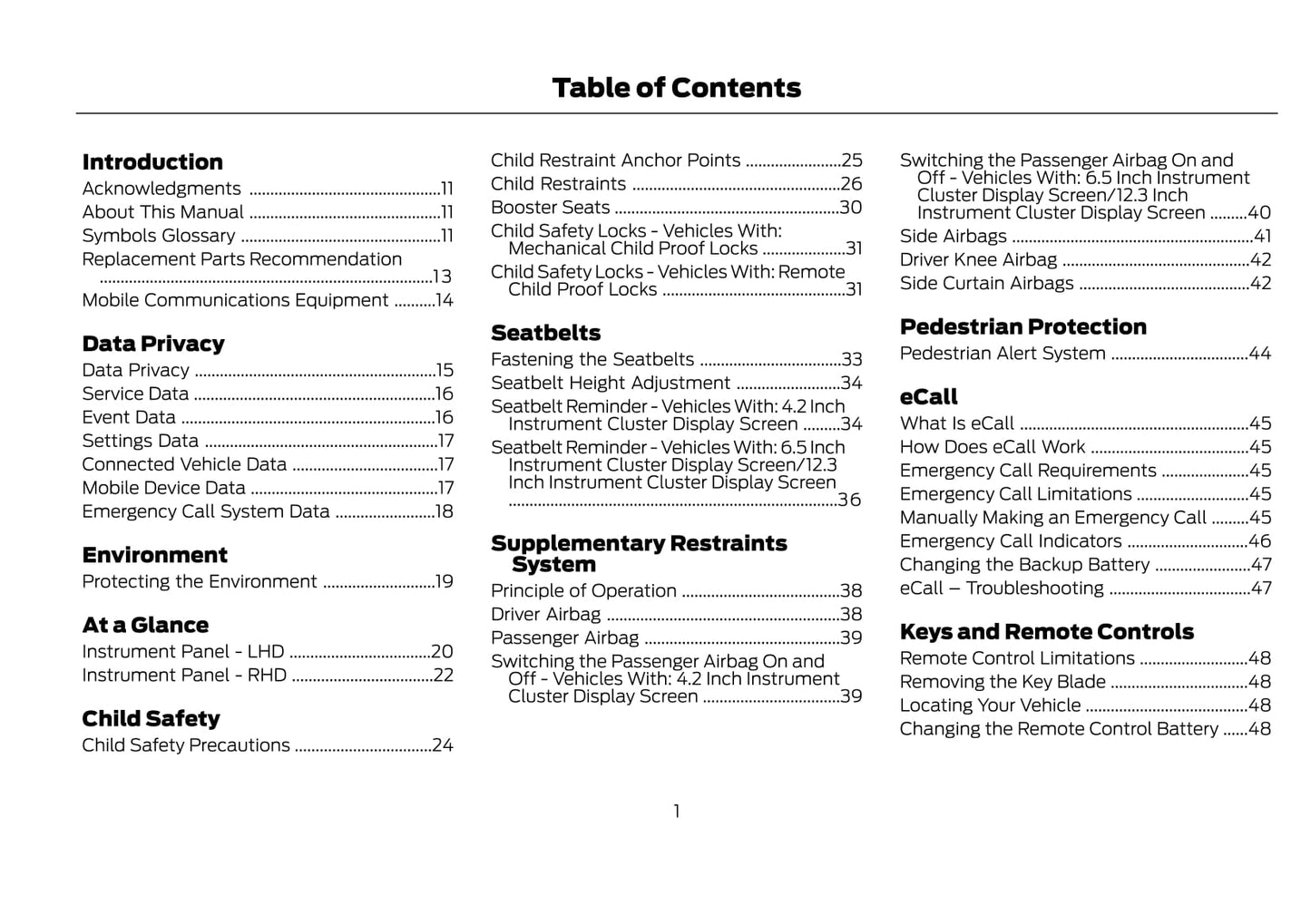 2021-2022 Ford Kuga Vignale/Kuga Vignale Hybrid Owner's Manual | English