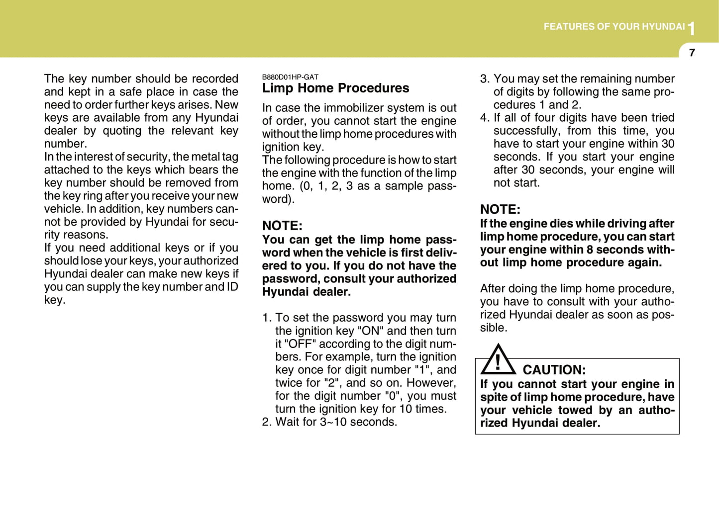 2006-2007 Hyundai Terracan Owner's Manual | English