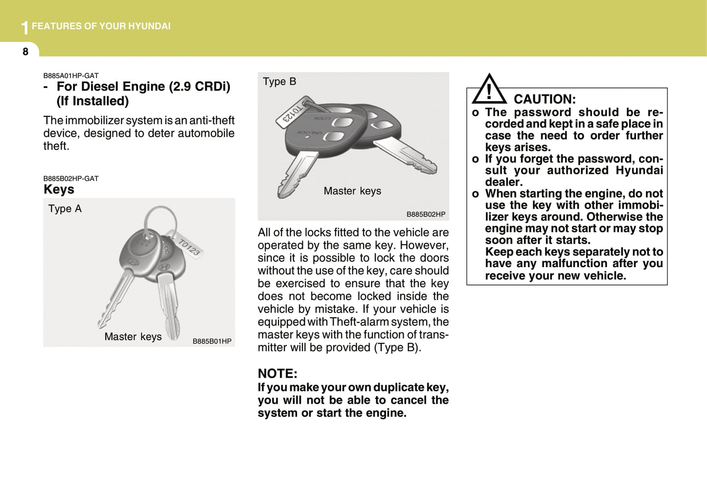 2006-2007 Hyundai Terracan Owner's Manual | English