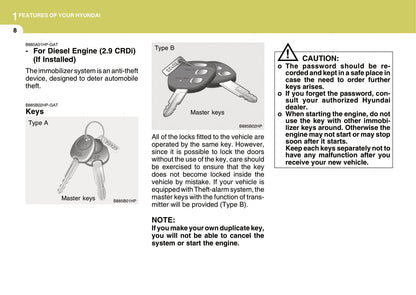 2006-2007 Hyundai Terracan Bedienungsanleitung | Englisch