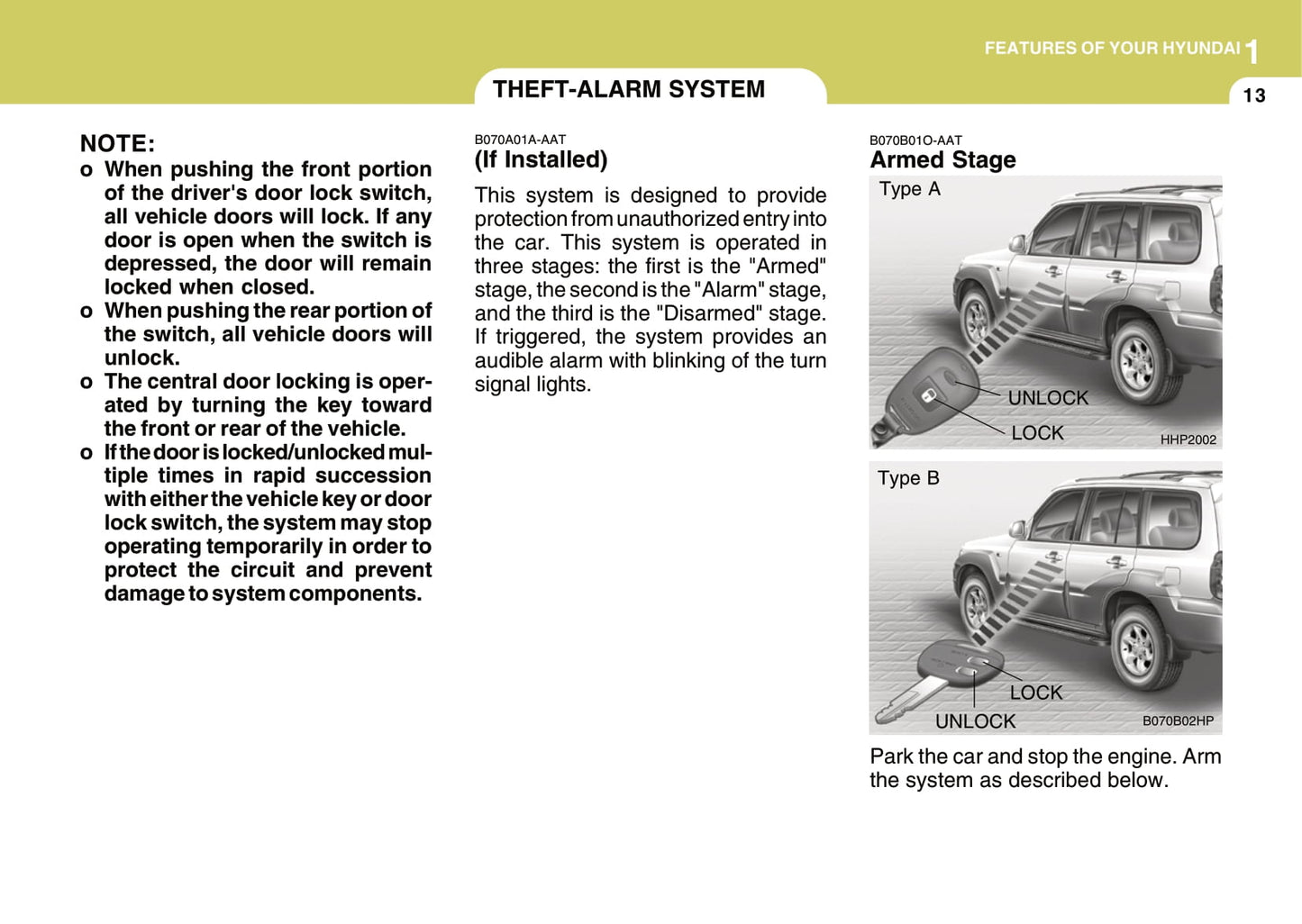 2006-2007 Hyundai Terracan Bedienungsanleitung | Englisch