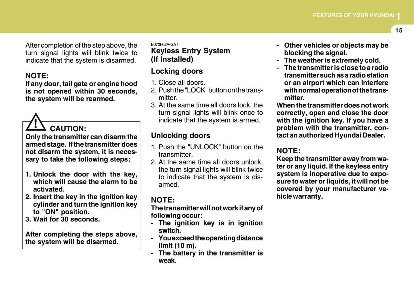 2006-2007 Hyundai Terracan Owner's Manual | English