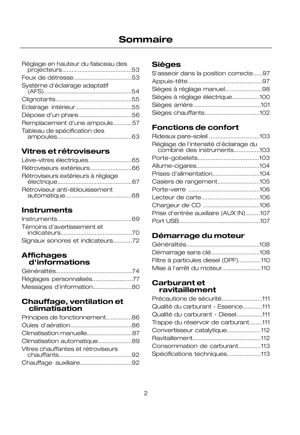 2008-2009 Ford Kuga Bedienungsanleitung | Französisch