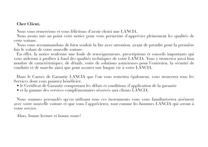 2001-2005 Lancia Lybra Bedienungsanleitung | Französisch