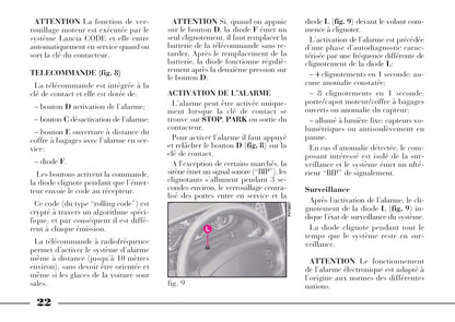 2001-2005 Lancia Lybra Owner's Manual | French