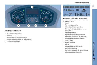 2014-2015 Peugeot Boxer Bedienungsanleitung | Spanisch