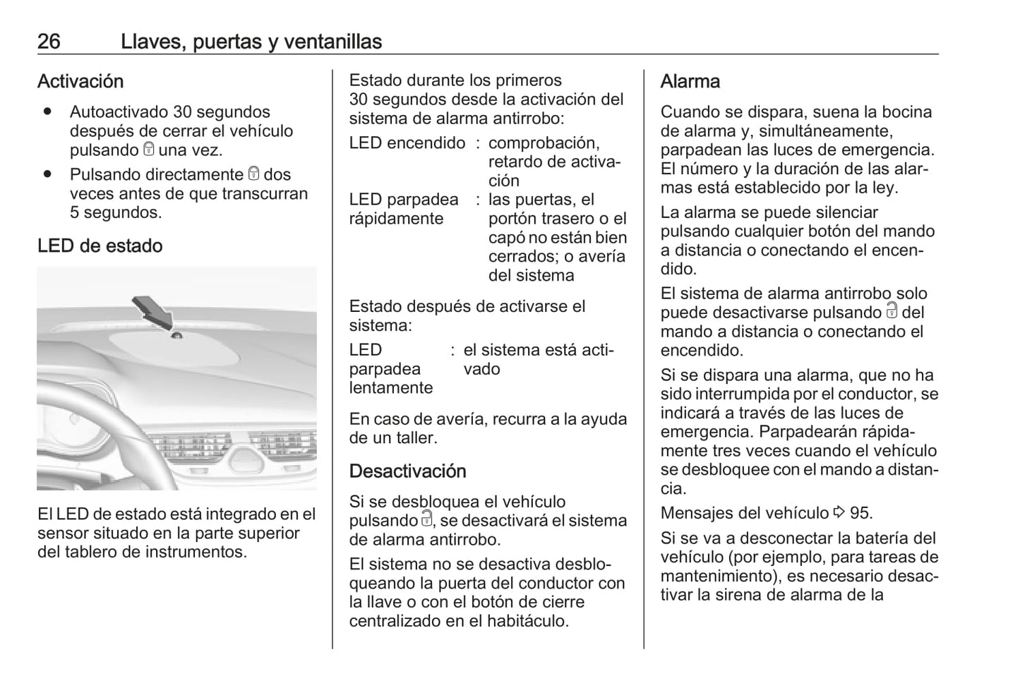 2019 Opel Corsa Bedienungsanleitung | Spanisch