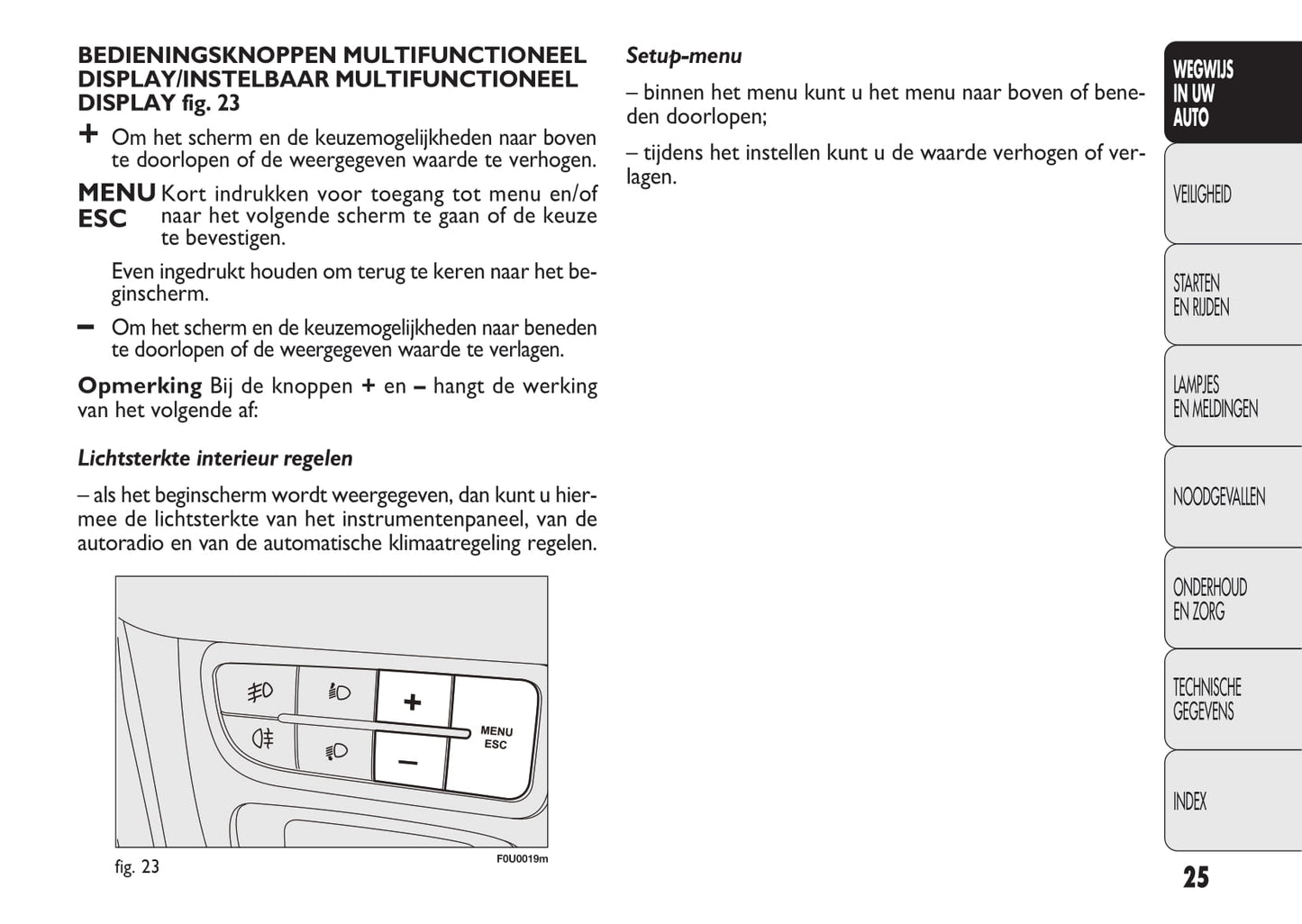 2010-2011 Fiat Punto Evo Owner's Manual | Dutch