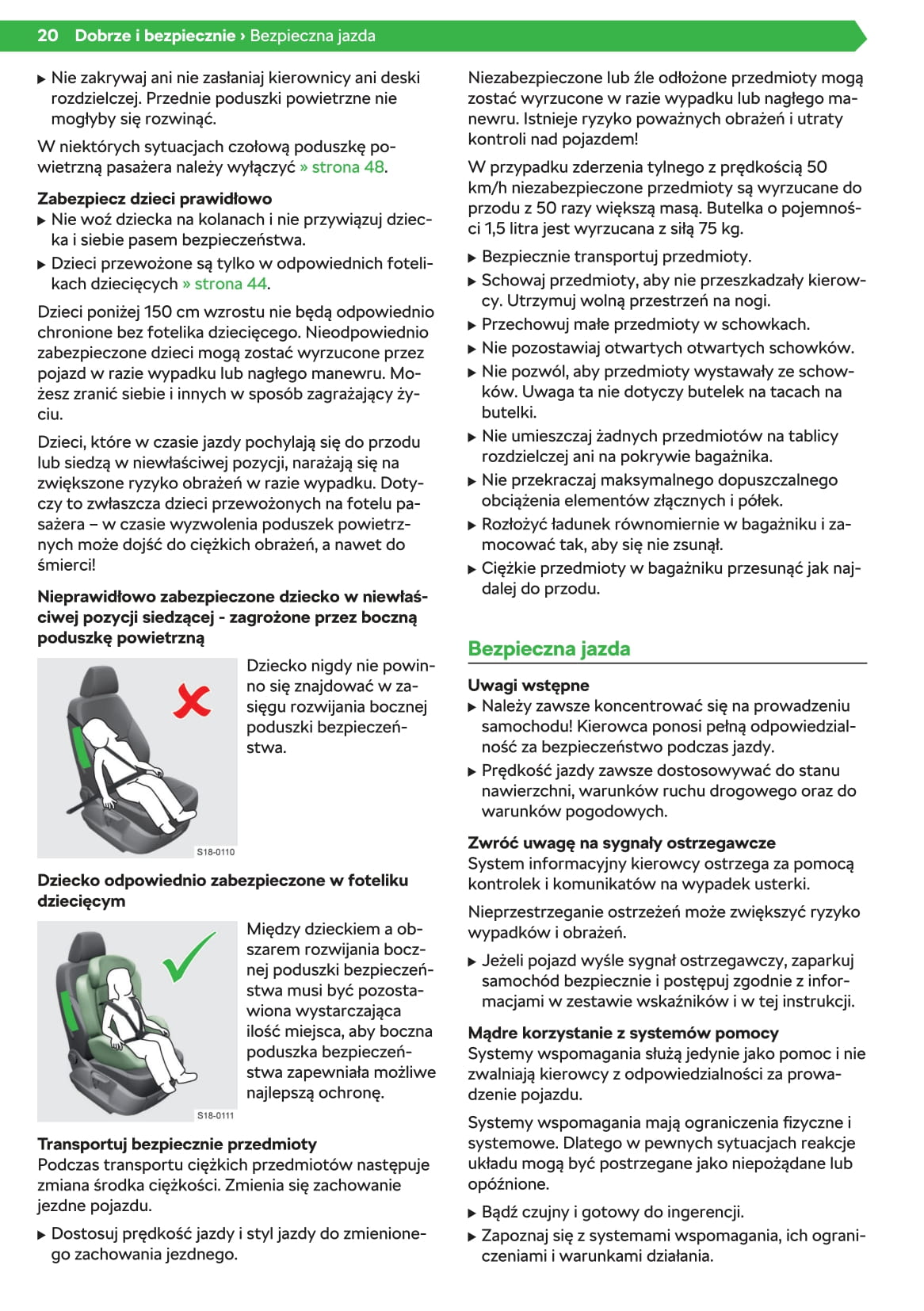 2020 Skoda Octavia Owner's Manual | Polish