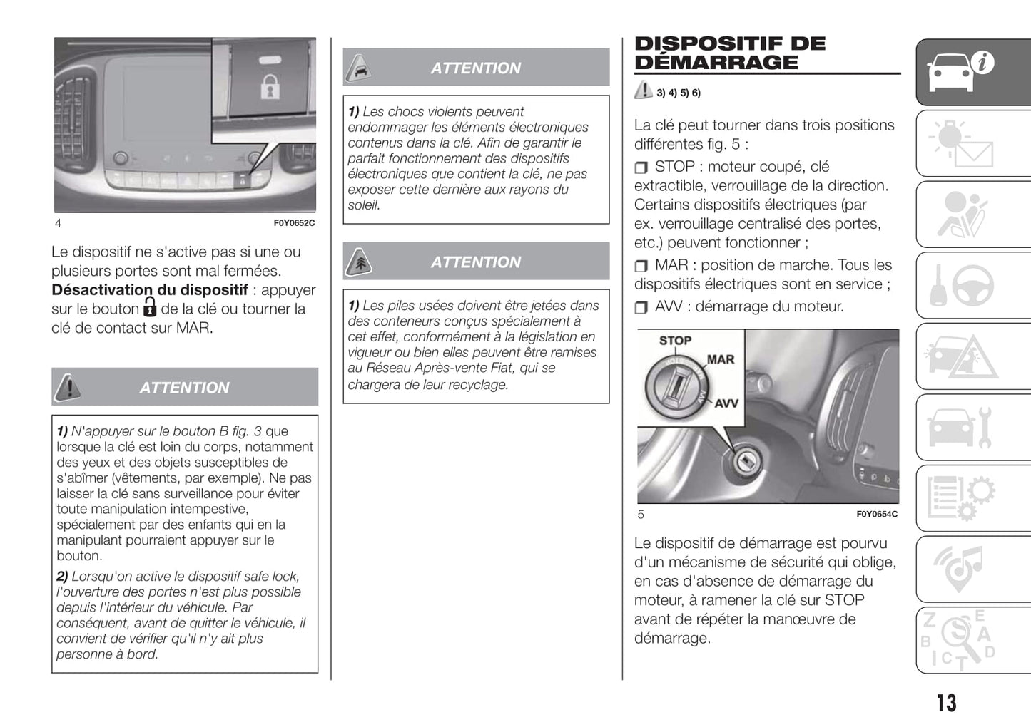 2018-2019 Fiat 500L Owner's Manual | French